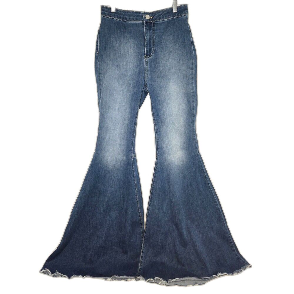 Free People Just Float On Flare Jeans | Women's Size 26R | Blue Wide Bell Bottom